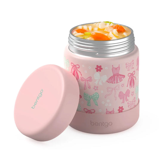 Bentgo Kids Stainless Steel Food Jar in "Ballet and Bows"