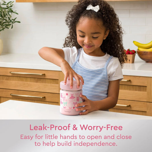 Bentgo Kids Stainless Steel Food Jar in "Ballet and Bows"