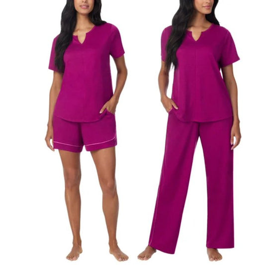 Carole Hochman Midnight Women's 3-Piece Pajama Set in Pink