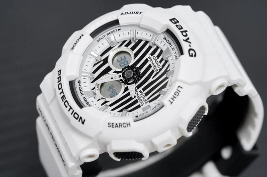Casio Baby G Wildlife Promising Quartz White Dial Ladies Watch (BA-120WLP-7ADR)