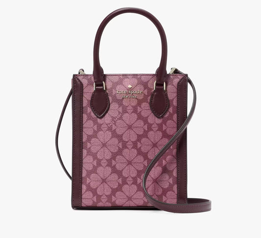 Kate Spade New York Signature Spade Flower Mini Tote in Grenache Multi