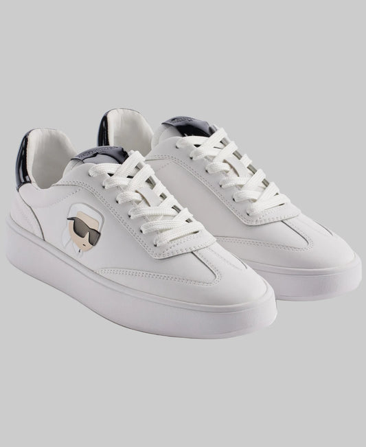Karl Lagerfeld Paris Sumava Leather Choupette Sneaker in white
