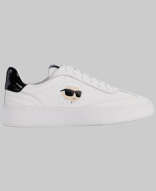 Karl Lagerfeld Paris Sumava Leather Choupette Sneaker in white