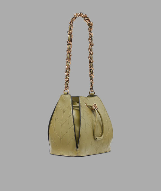Karl Lagerfeld Paris Fantina Crossbody Bucket Bag (Olive)