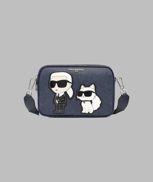 Karl Lagerfeld Paris Maybelle Camera Crossbody - Denim Blue