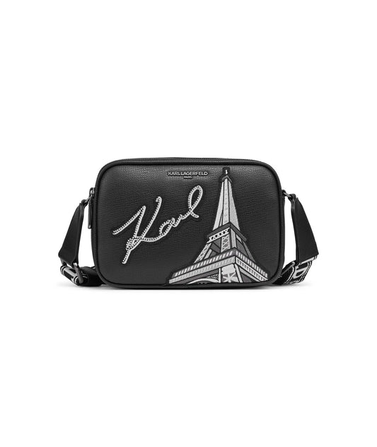 Karl Lagerfeld Paris Maybelle Eiffel Tower Camera Crossbody Bag