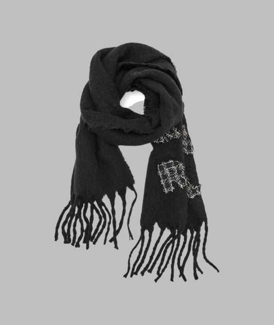 Karl Lagerfeld Paris Quilt Patch Karl Woven Scarf | Black