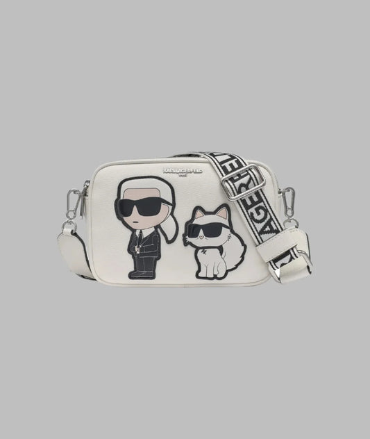 Karl Lagerfeld Paris Maybelle Camera Crossbody - Winter White