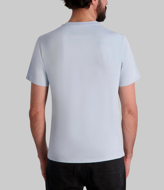 Karl Lagerfeld Paris Faded KL Logo T-Shirt - Light Blue