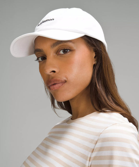 Lululemon Unisex Classic Ball Cap Wordmark in Color White/Black