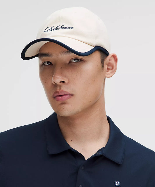 Lululemon Classic Ball Cap Cotton Canvas in the colorway Natural/True Navy