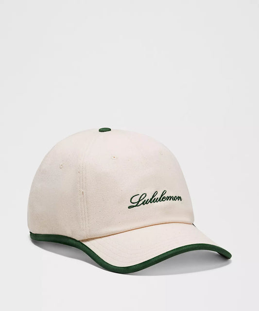 Lululemon Classic Ball Cap Cotton Canvas in the colorway Natural/Ivy Grove