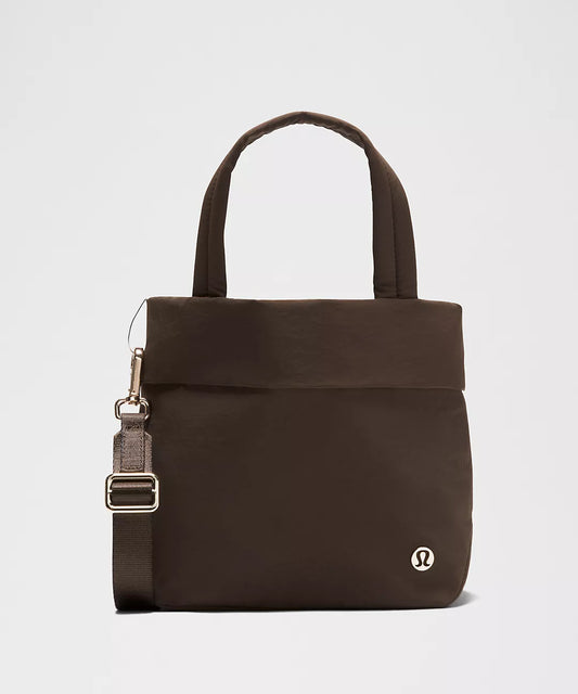 Lululemon On My Level Small Tote Bag 5L (Walnut Crunch/Gold)
