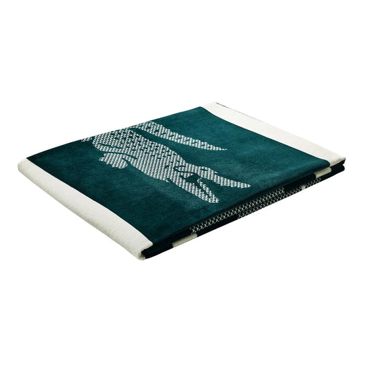 Lacoste Home Luxury Oversized 100% Cotton Beach Towel (36" x 72" - Archive Petite Pique)
