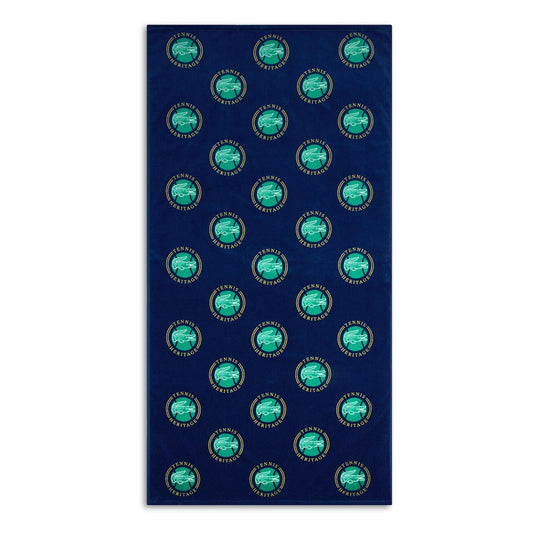 Lacoste Home Luxury Oversized 100% Cotton Beach Towel (36" x 72" - Allover Badges)