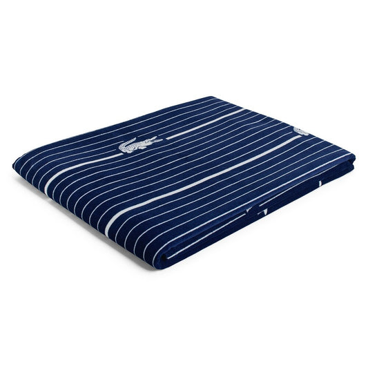 Lacoste Home Luxury Oversized 100% Cotton Beach Towel (36" x 72" - Croc Shirting Navy)