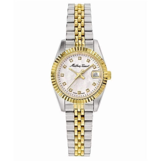 Mathey-Tissot Mathey II Quartz Crystal Mother of Pearl Dial Ladies Watch (Model: D710BI)