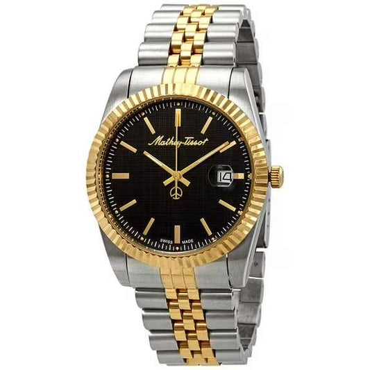 Mathey-Tissot Mathey III Quartz Black Dial Men's Watch (Model: H810BN)