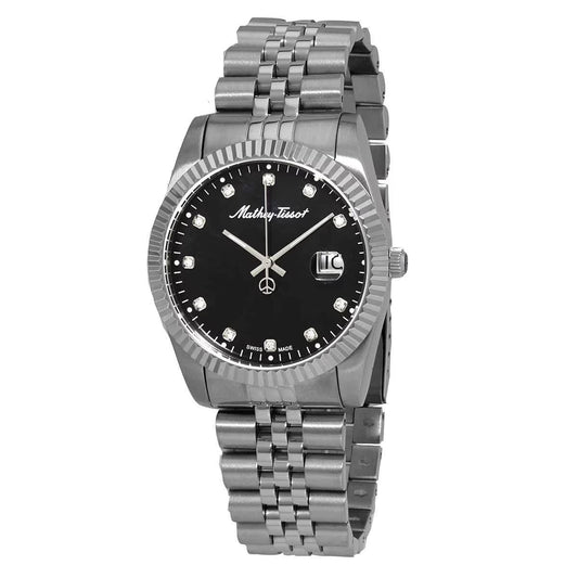 Mathey-Tissot Mathy II Quartz Black Dial Men's Watch (Model: H710AN)