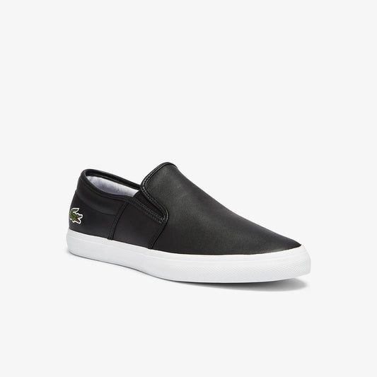 Lacoste Men's Tatalya Leather Slip-On - Black & White 312
