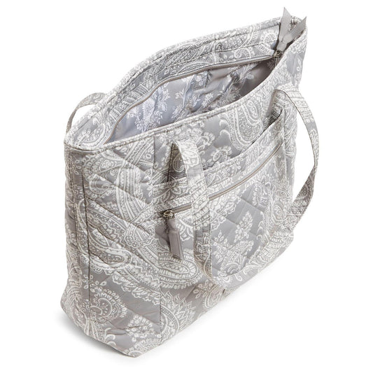 Vera Bradley Performance Twill Vera Tote Bag in Cloud Gray Paisley