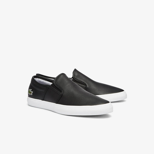 Lacoste Men's Tatalya Leather Slip-On - Black & White 312