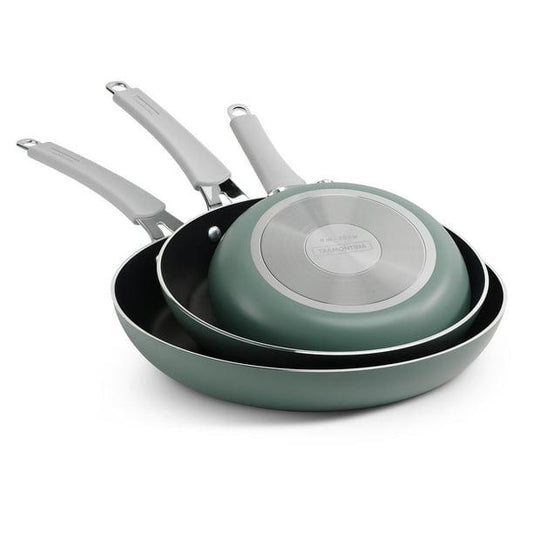 Tramontina 3-Pack Fry Pans with Nonstick Interior, Assorted Colors - Sea Salt