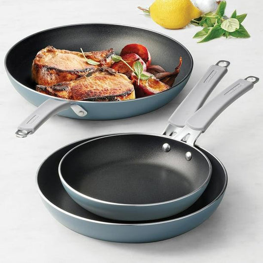 Tramontina 3-Pack Fry Pans with Nonstick Interior, Assorted Colors - Blueberry