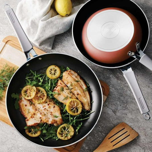 Tramontina 3-Pack Fry Pans with Nonstick Interior, Assorted Colors - Persimmon