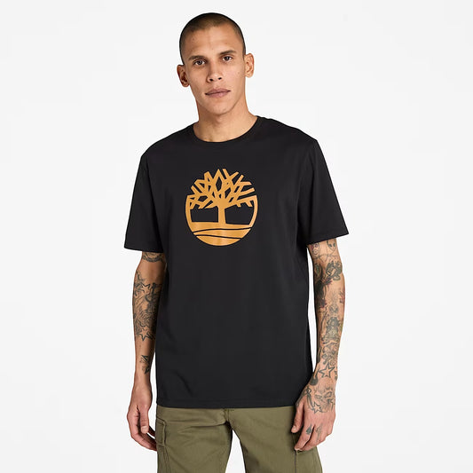 Timberland Men's Kennebec River Tree Logo T-Shirt - Black/Wheat