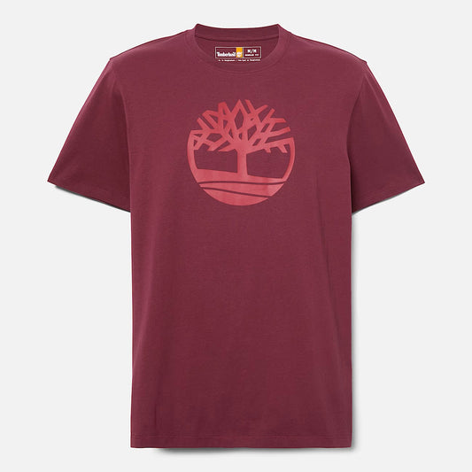 Timberland Men's Kennebec River Tree Logo T-Shirt - Burgundy