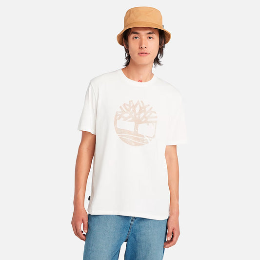 Timberland Men's Merrymack River Garment Dye Logo Graphic T-Shirt - Undyed