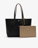 Lacoste Women's Anna Reversible Tote with Pouch (Noir Krema • A91)
