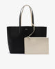 Lacoste Women's Anna Reversible Tote with Pouch (Black Flour • M66)