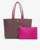 Lacoste Women's Anna Reversible Tote with Pouch (Oxalis Rubine • T85)