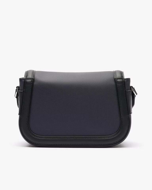 Lacoste Nilly Petit Piqué Flap Close Bag in Abimes Noir
