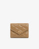 Lacoste Women's Crocodelle Leather Billfold in Cookie • T69