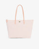 Lacoste Large Striped L.12.12 Concept Tote (Blanc Miami • T48)