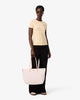 Lacoste Large Striped L.12.12 Concept Tote (Blanc Miami • T48)