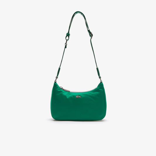 Lacoste Unisex Metal Crocodile Branded Strap Nylon Shoulder Bag
