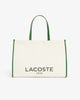 Lacoste Men's Large Heritage Canvas Tote (Naturel Vert 132 • T32)