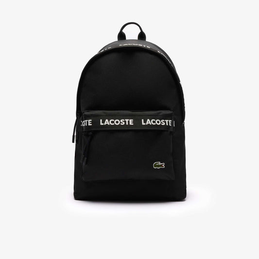 Lacoste Neocroc Backpack in Tape Noir