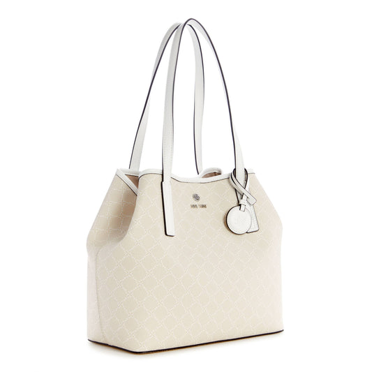 Nine West Delaine 2 in 1 Tote in Cream Logo