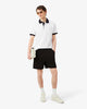 Lacoste Men's Classic Fit Contrast Rib Polo (Blanc / Marron • 1I9)