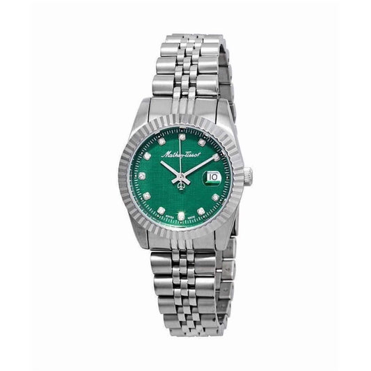 Mathey-Tissot Rolly III (or Mathy III) Crystal Green Dial Ladies Watch (Model: D810AV) in Green