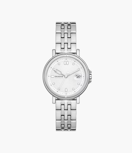 Skagen Signatur Lille Sport Three-Hand Date Silver Stainless Steel Bracelet Watch