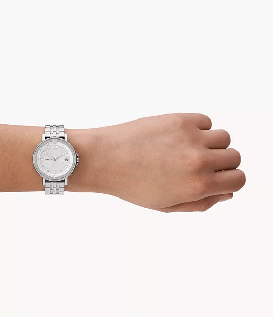 Skagen Signatur Lille Sport Three-Hand Date Silver Stainless Steel Bracelet Watch