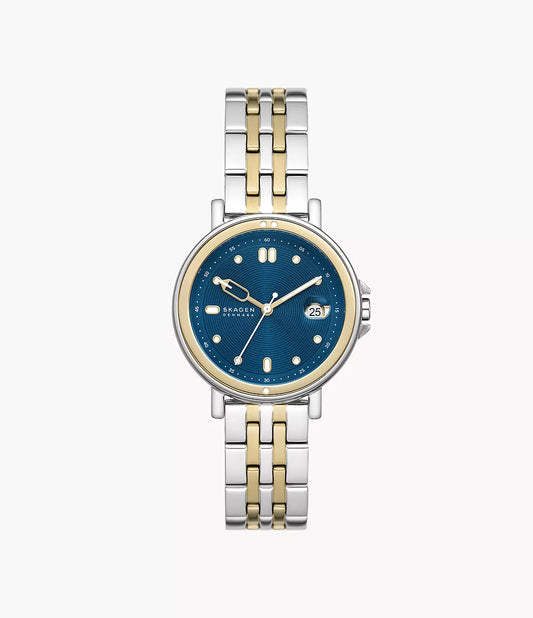 Skagen Signatur Lille Sport Three-Hand Date Two-Tone Stainless Steel Bracelet Watch