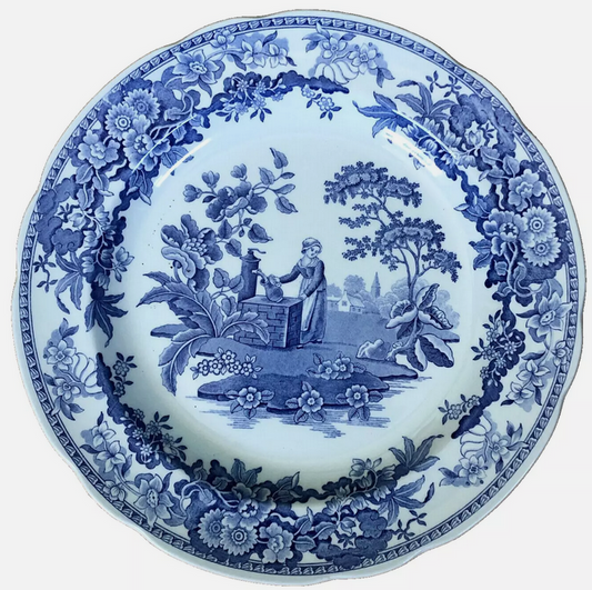 Spode Blue Room Georgian Plates The Girl at Well 10.5 inch