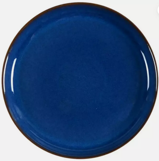 Denby-Langley Imperial Blue - Dinner Coupe Plate *Made in England 10 inch